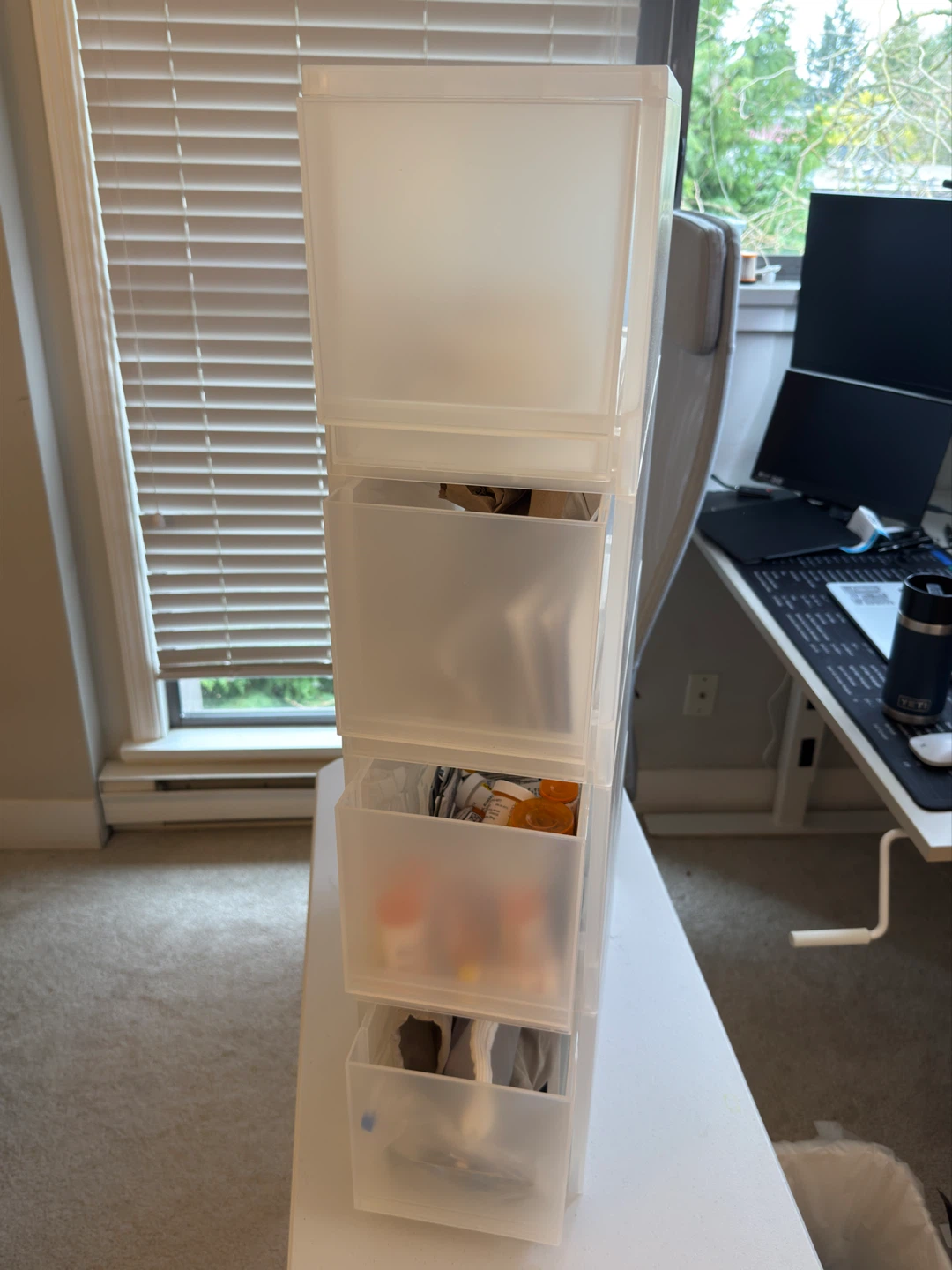 Clear Plastic 4-Drawer Storage Unit - photo 4
