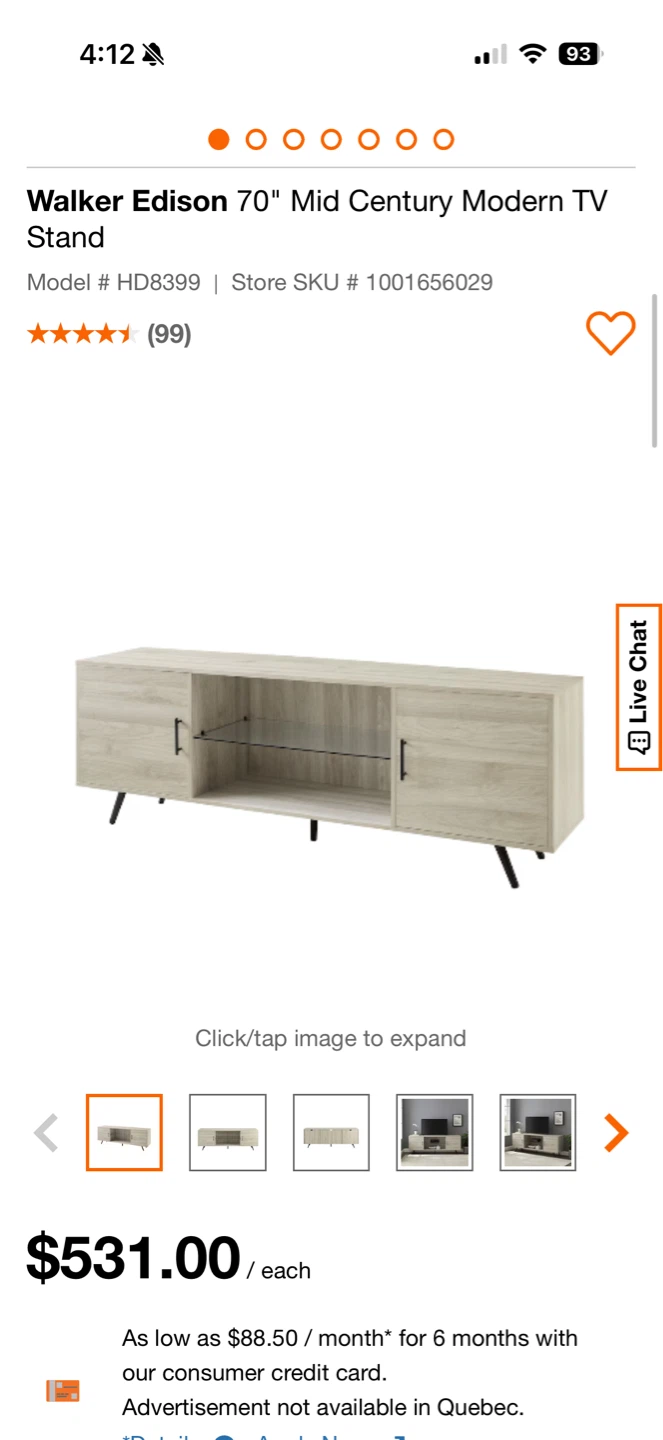Walker Edison TV Stand