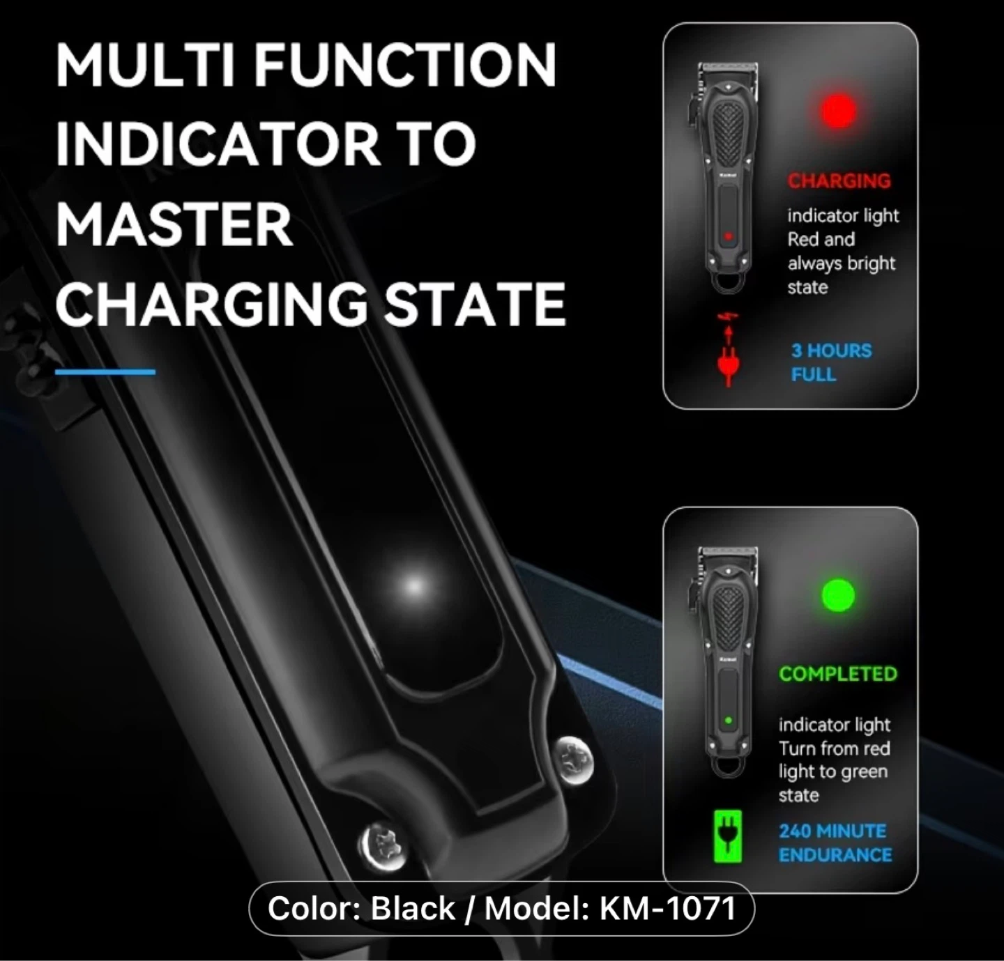 KEMEI KM-1071 Hair Clipper Suitable for Salons Or Home Use - photo 3
