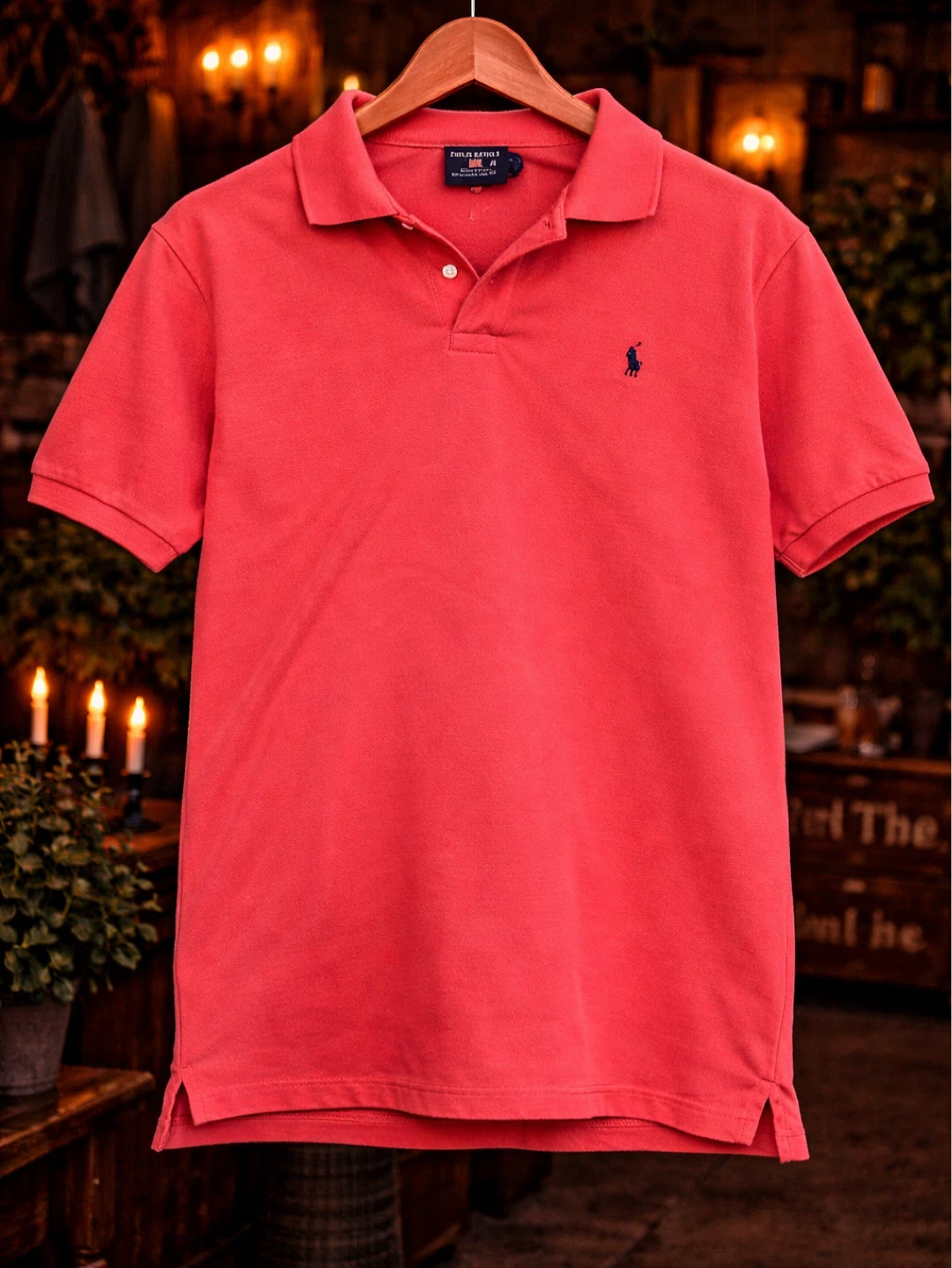 Polo Ralph Lauren Men's Short Sleeve Polo Shirt Coral Red Size L
