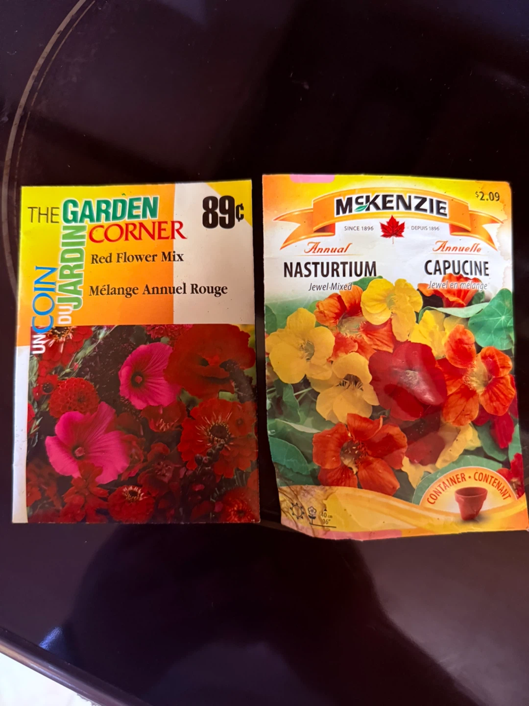 The Garden Corner Red Flower Mix & McKenzie Nasturtium Seeds