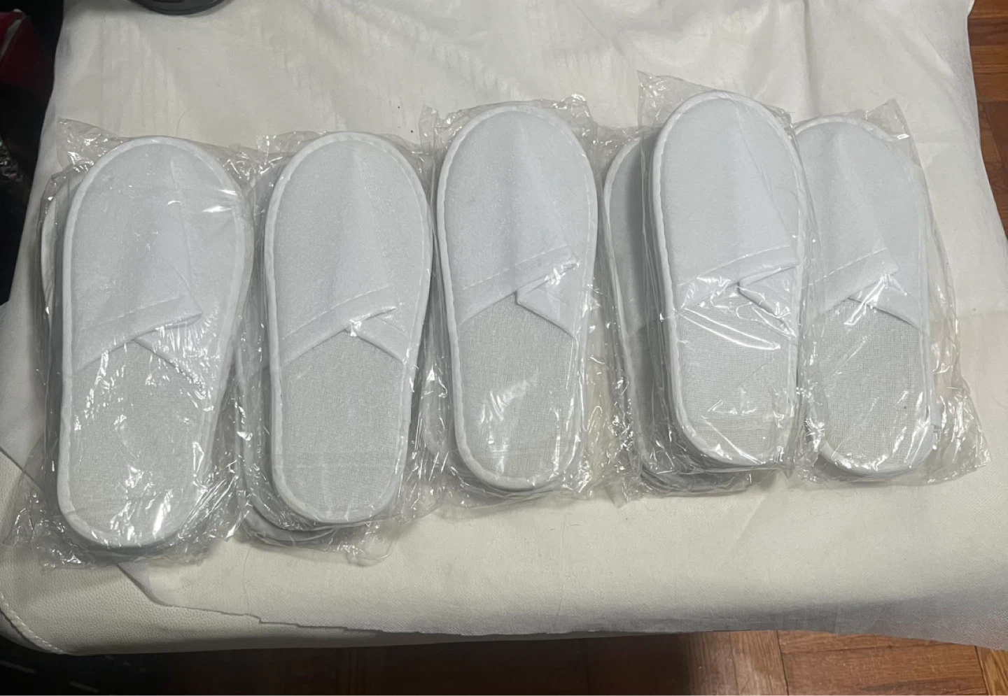 White Disposable Slippers - Set of  10