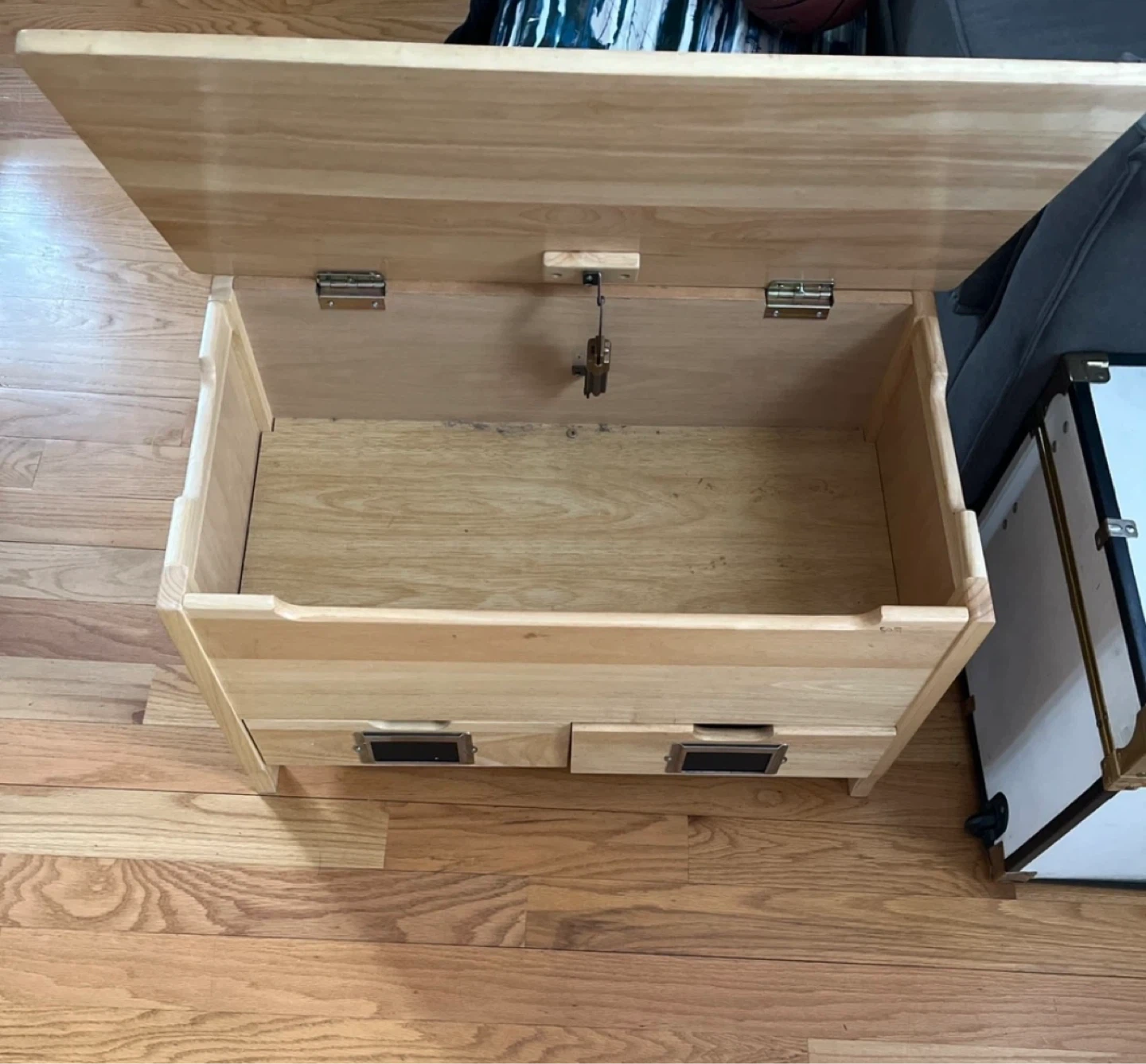 Wooden Toy Chest Storage Bench with 2 Drawers - photo 3