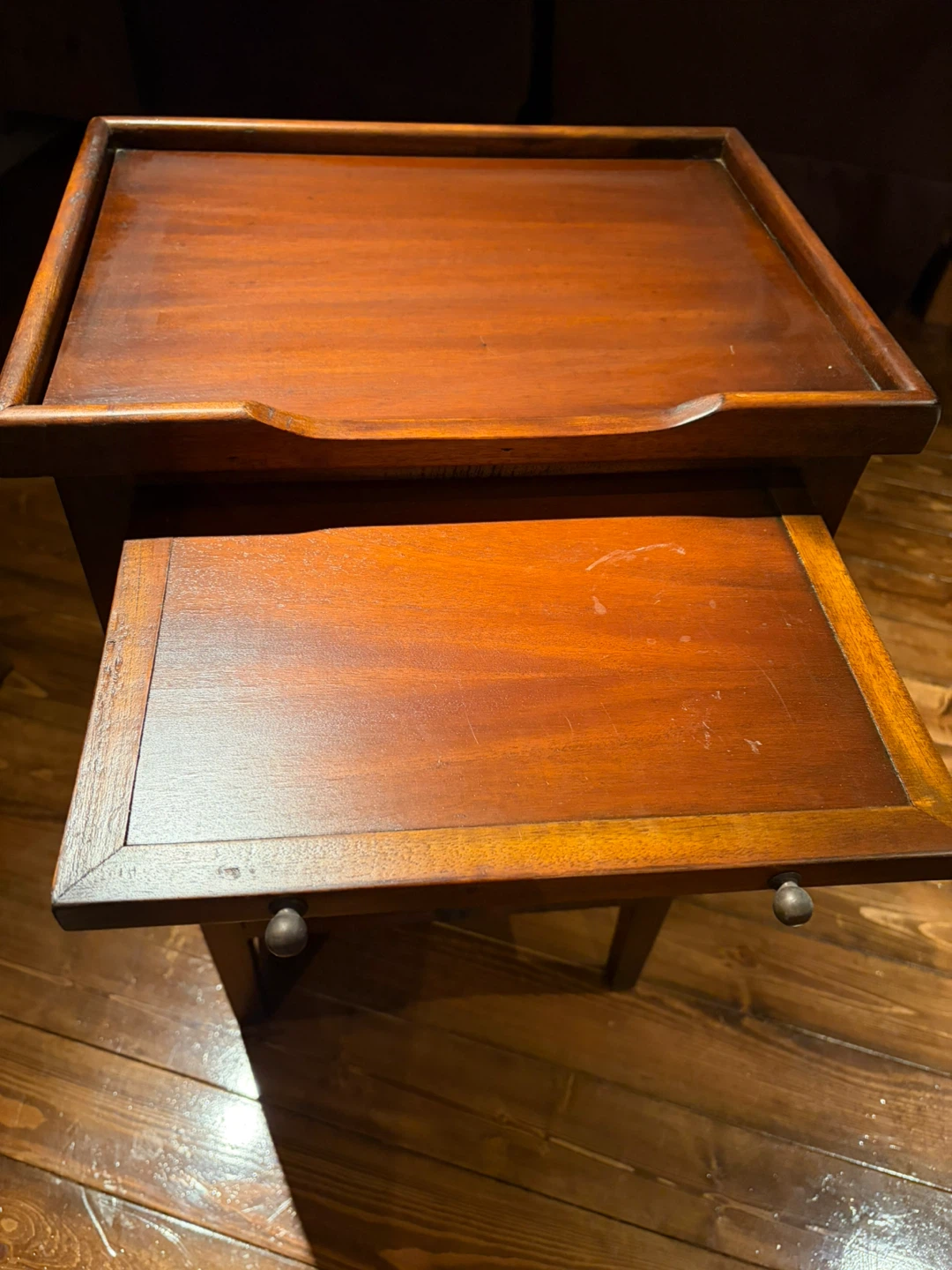 Wooden Side Table with Drawers - photo 2