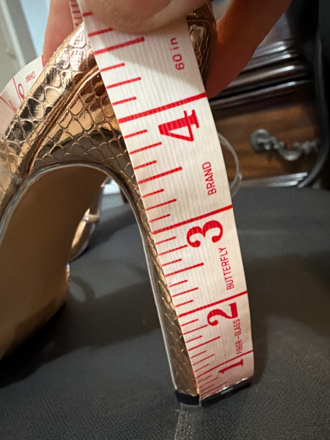 Rose Gold Embellished Stiletto Heels - photo 3