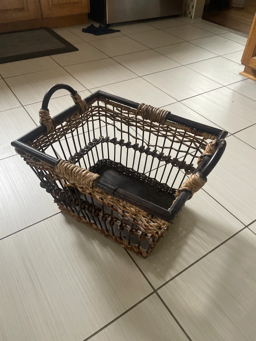 Wicker Basket with Handles