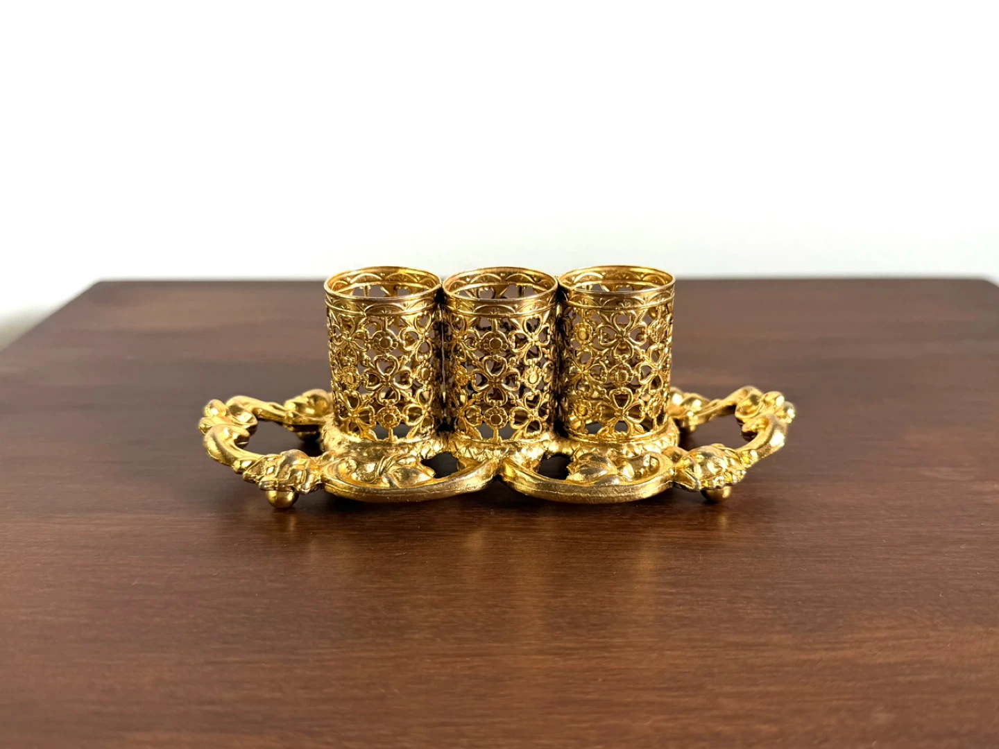 Vintage Gold Vanity Organizer – Lipstick Holder