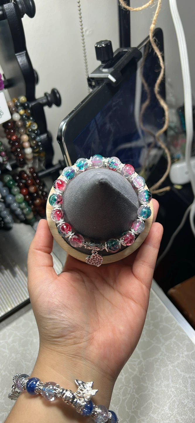 Beaded Bracelet with Heart Charm - photo 2