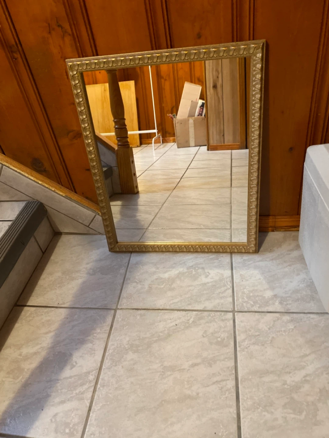 Gold Decorative Square Mirror