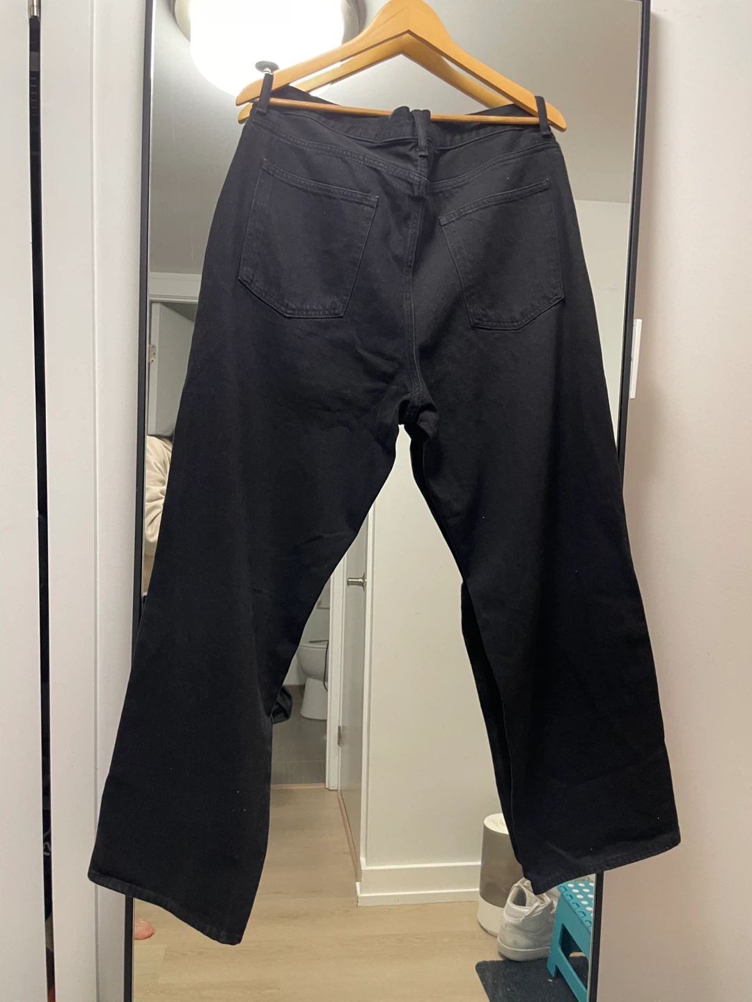 UNIQLO Black Wide Leg Jeans - Waist 36" - photo 2