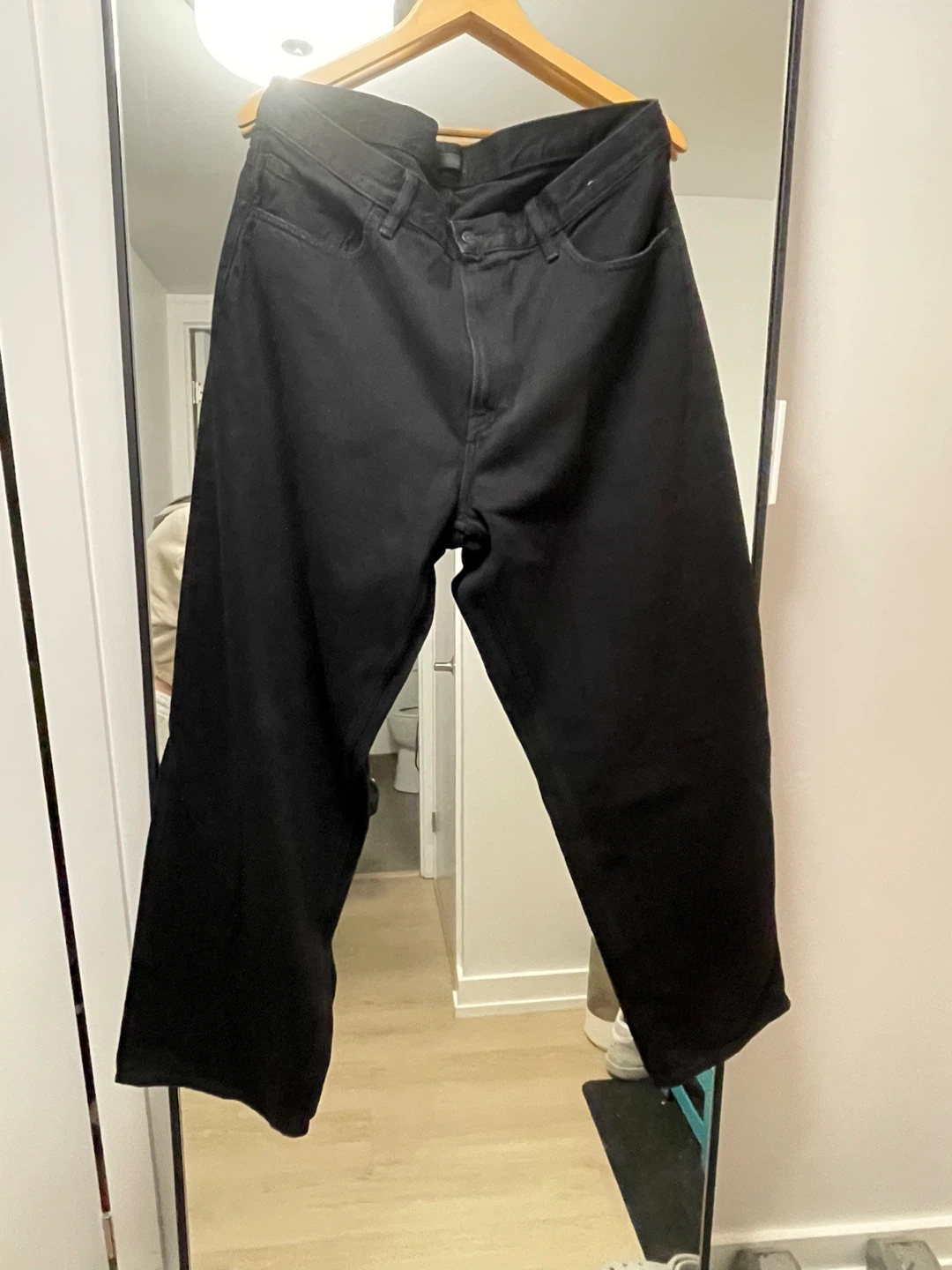 UNIQLO Black Wide Leg Jeans - Waist 36"
