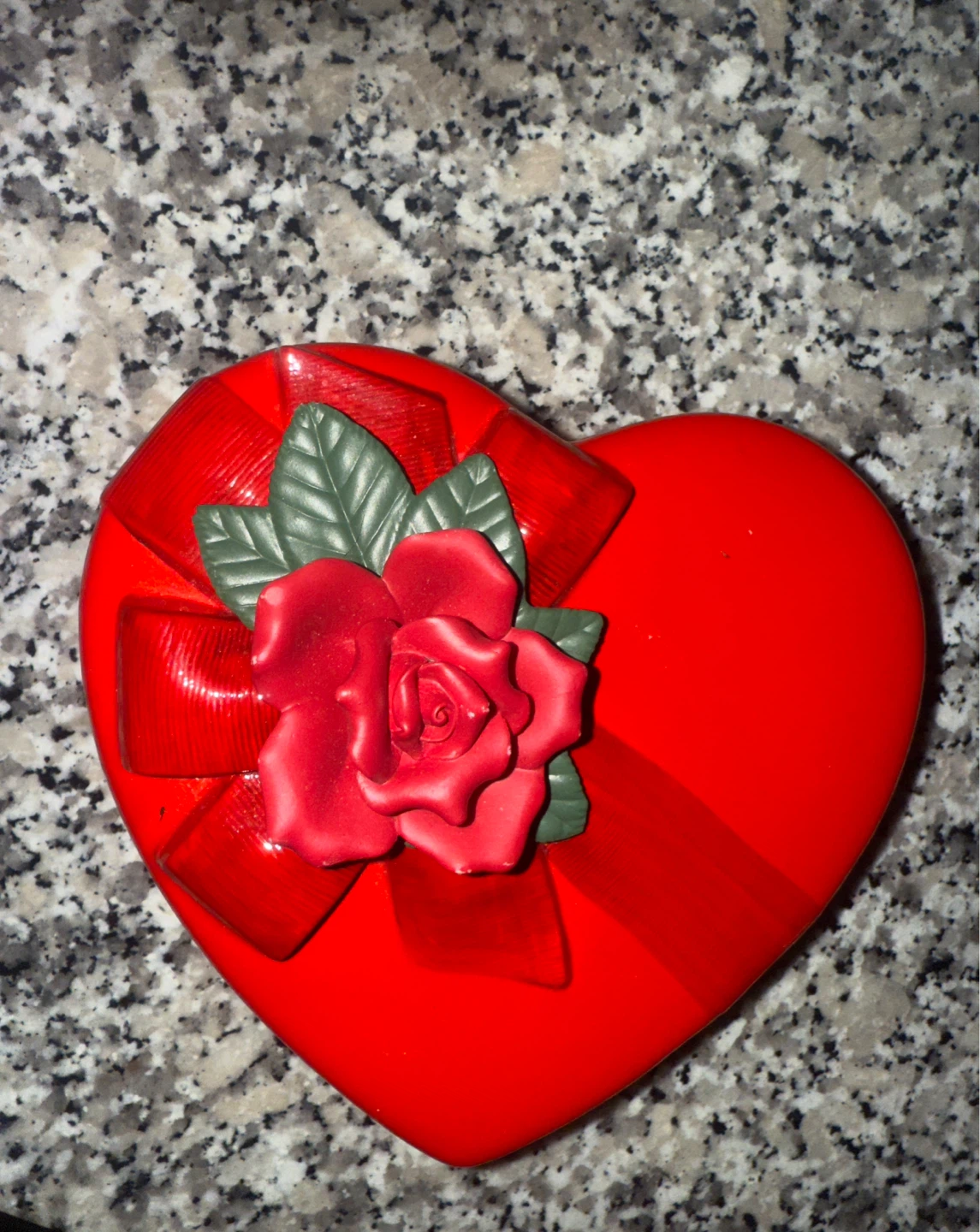 Red Heart Shaped Trinket Box