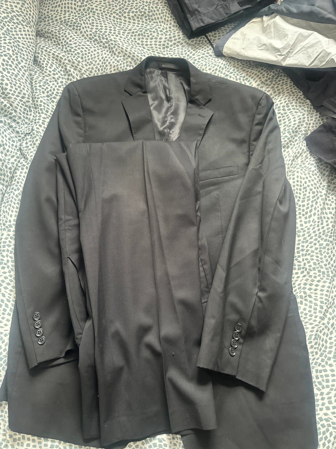 Calvin Klein Men's Black Suit Jacket and Pants Set - photo 4