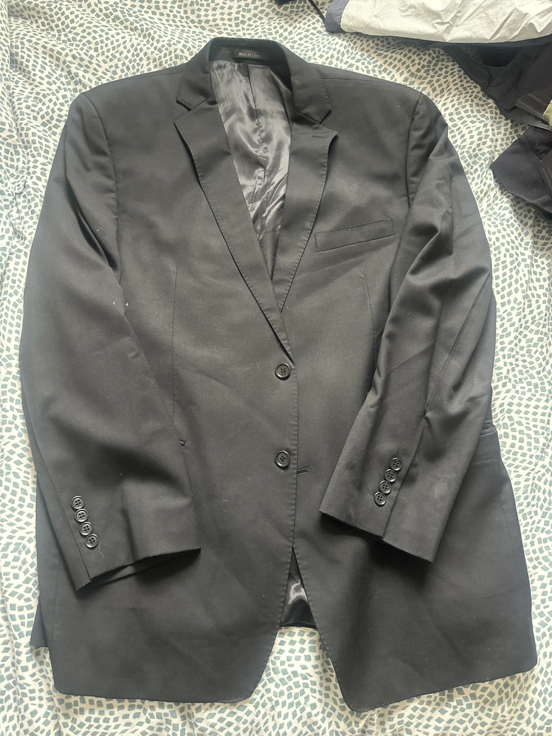 Calvin Klein Men's Black Suit Jacket and Pants Set