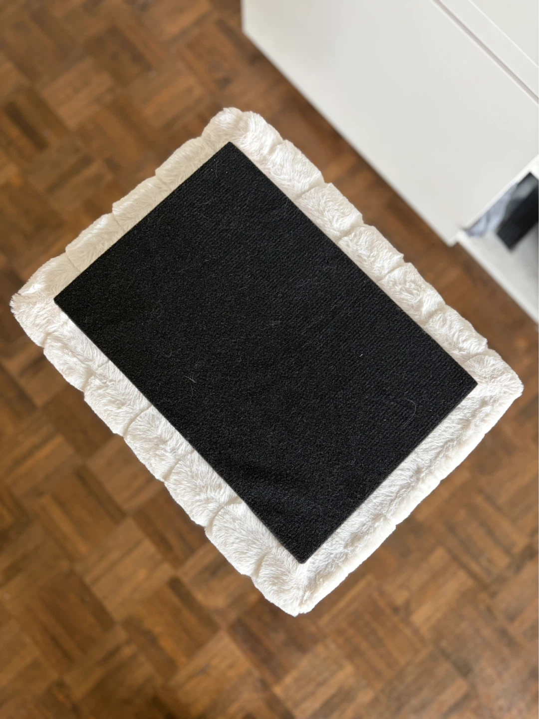 Faux Fur Storage Ottoman with Gold Legs - photo 2