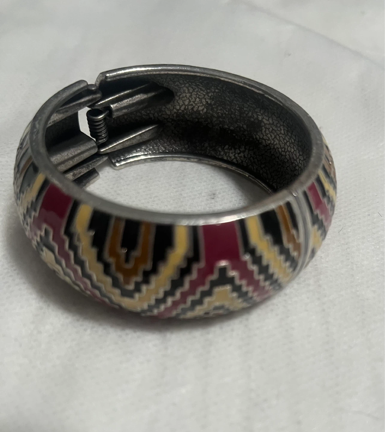 Bangle Bracelet with Geometric Pattern - photo 2
