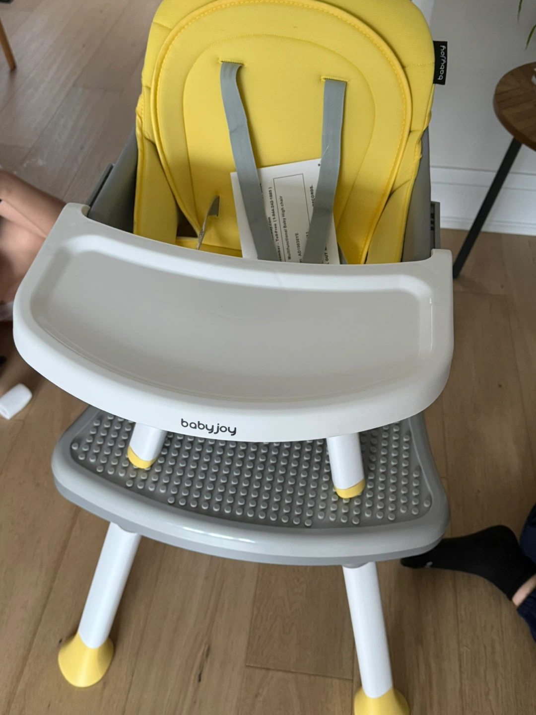 Babyjoy Convertible High Chair and Table Set - Yellow - photo 3
