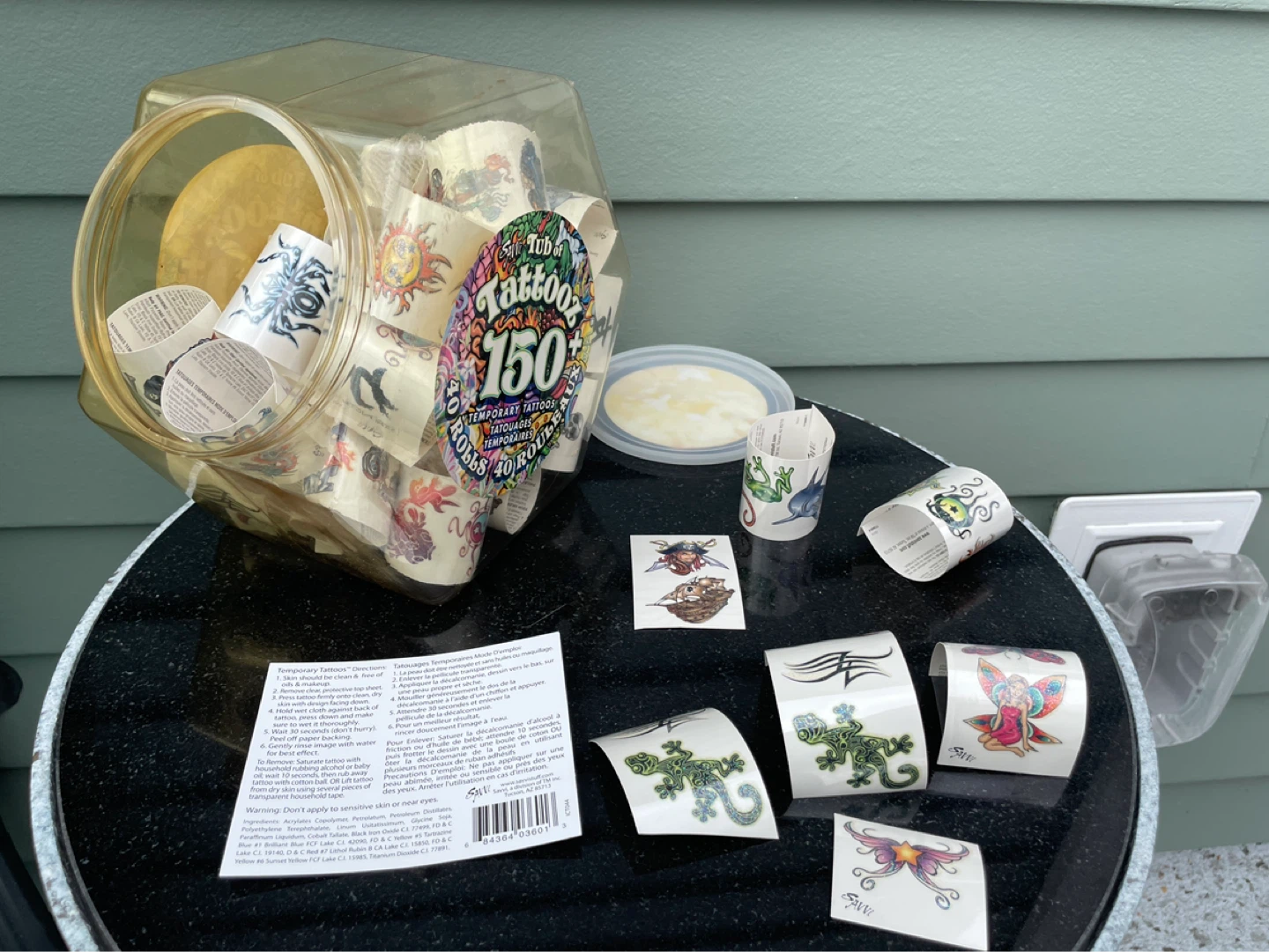 Vtg Savvi Temporary Tattoos - 150 Tub glitter tribal