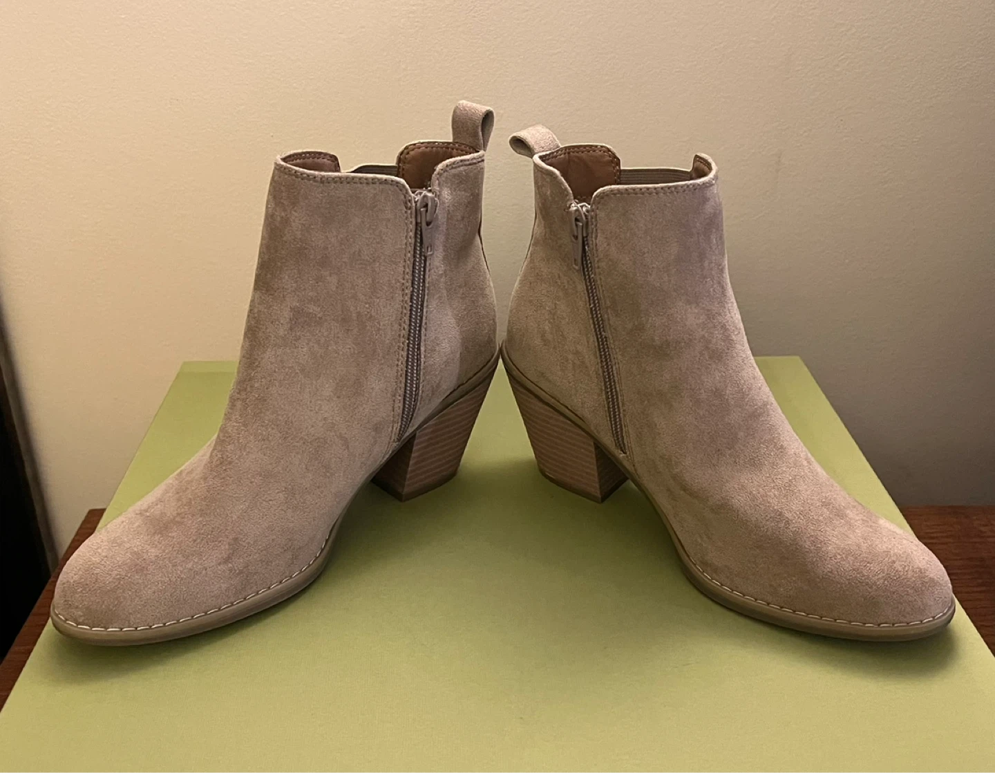 Tan Faux Suede Size 8 Booties - photo 5