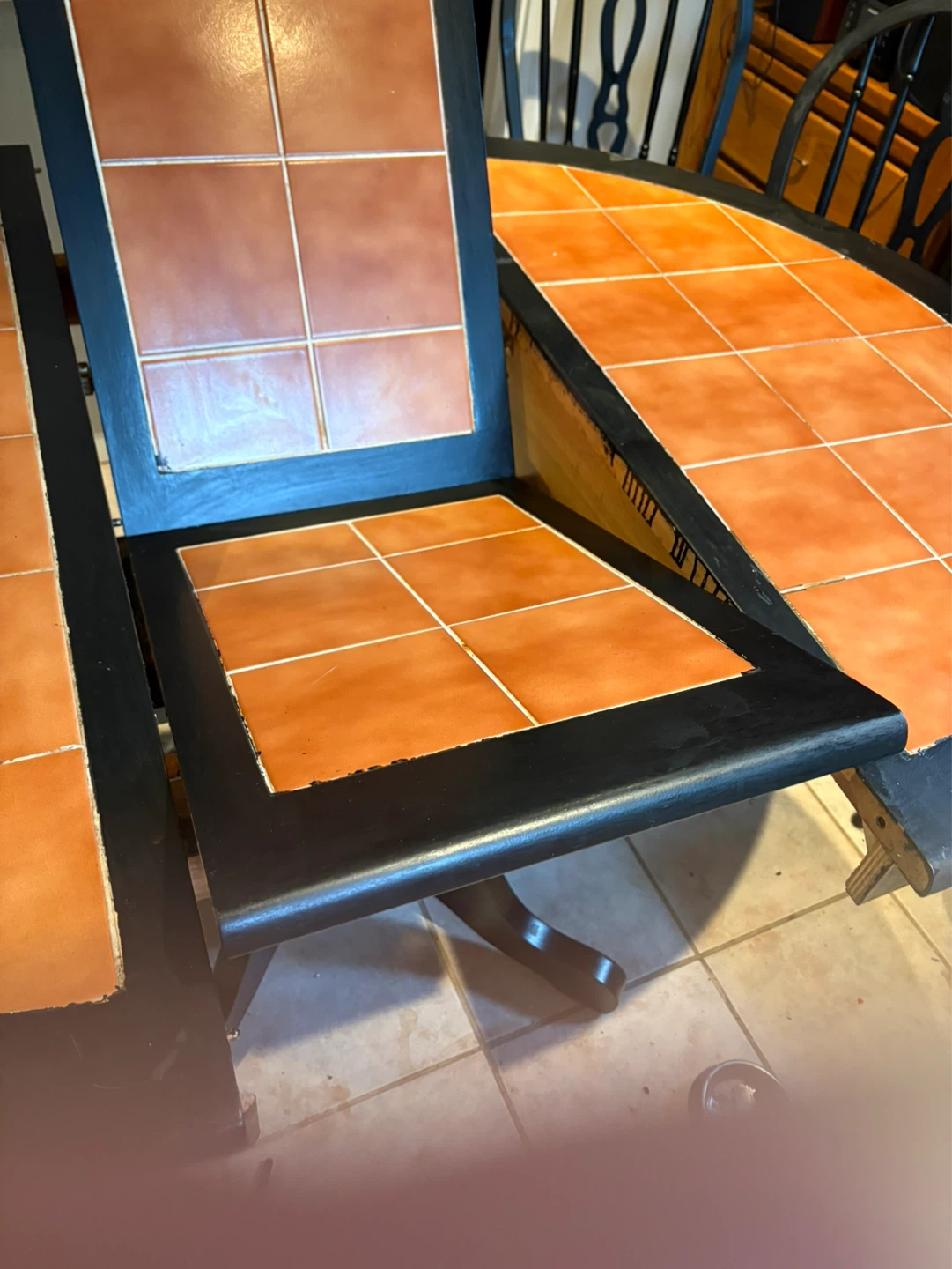 Extendable Dining Table with Tile Top - photo 5