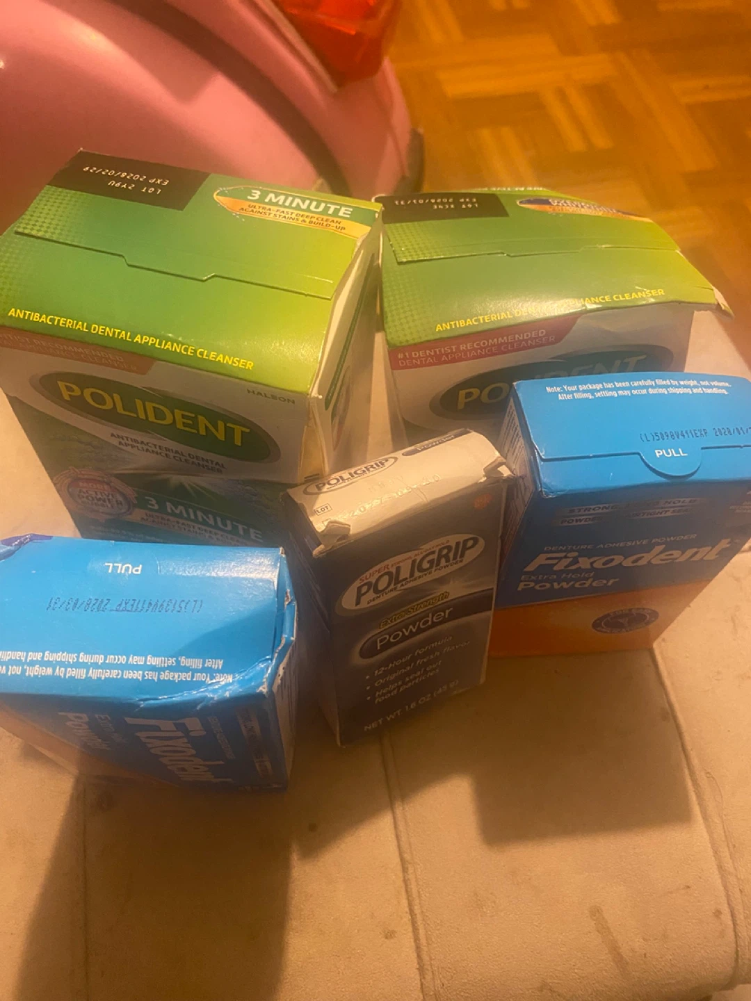 Fixodent and Poligrip Denture Adhesive Powder Lot