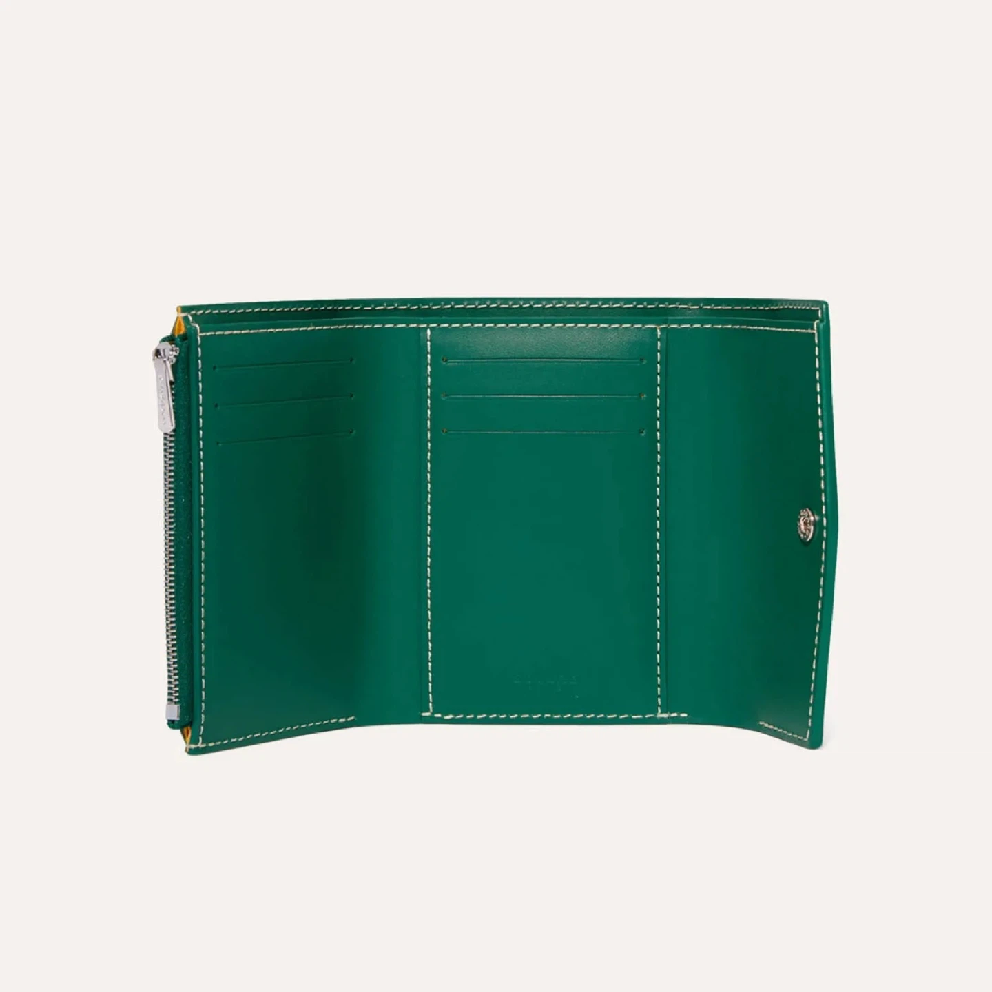 Goyard Saint-Gabriel Green Chevron Compact Trifold Wallet - photo 3
