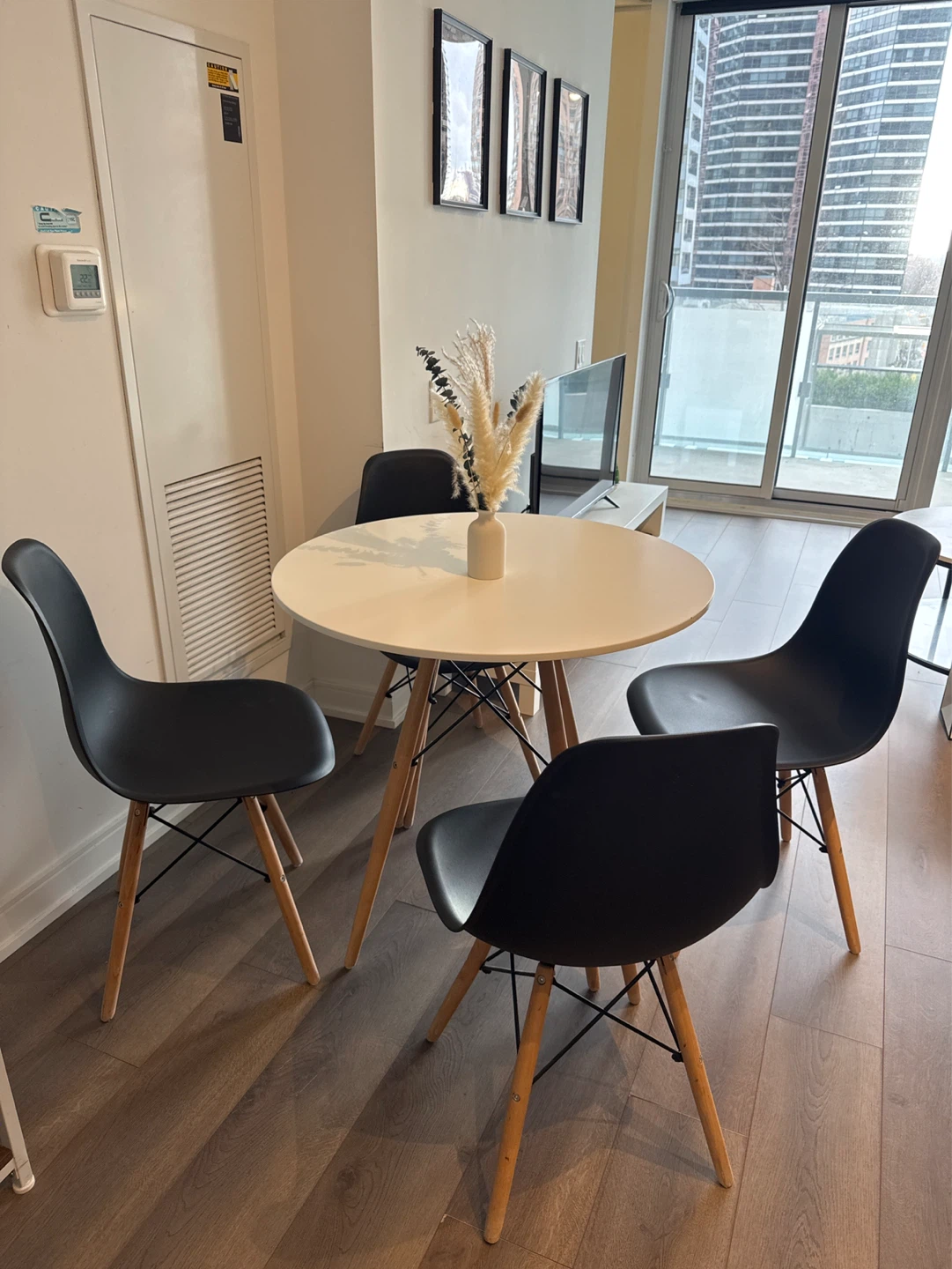 Black Eames-style Dining Chairs (Set of 4)