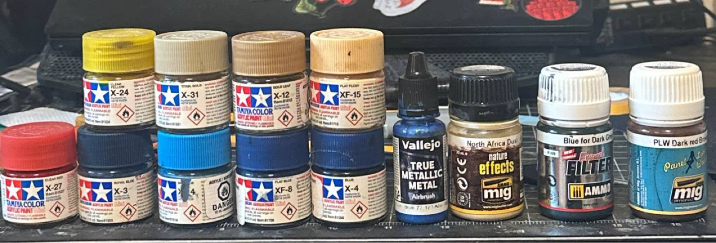 Assorted Model Paints - Tamiya, Vallejo, Ammo Mig
