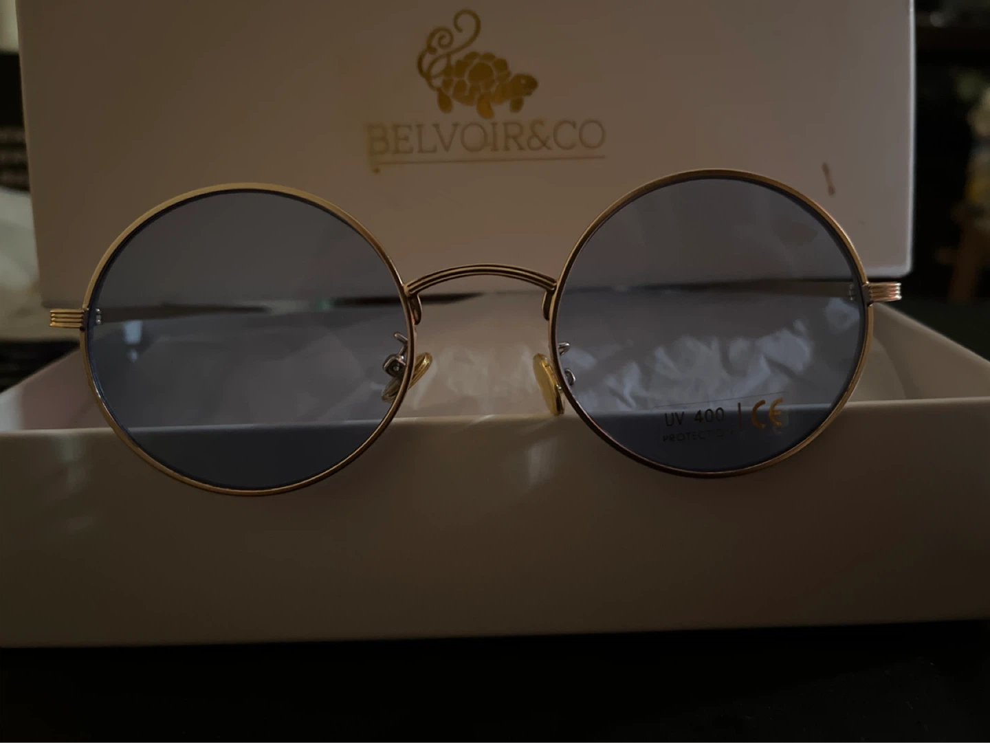 Belvoir & Co Gold Round Sunglasses