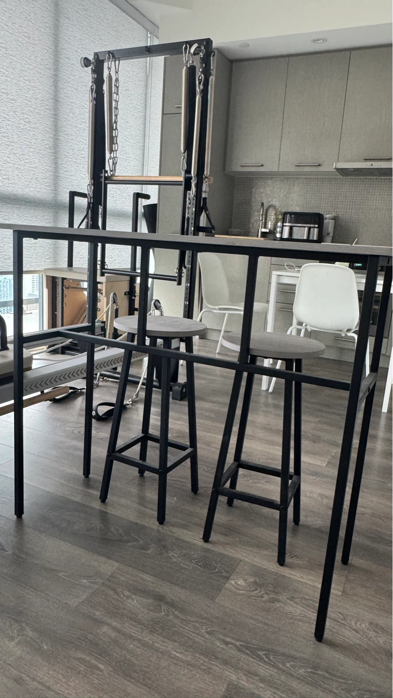 3-Piece Counter Height Table and Stool Set - photo 2
