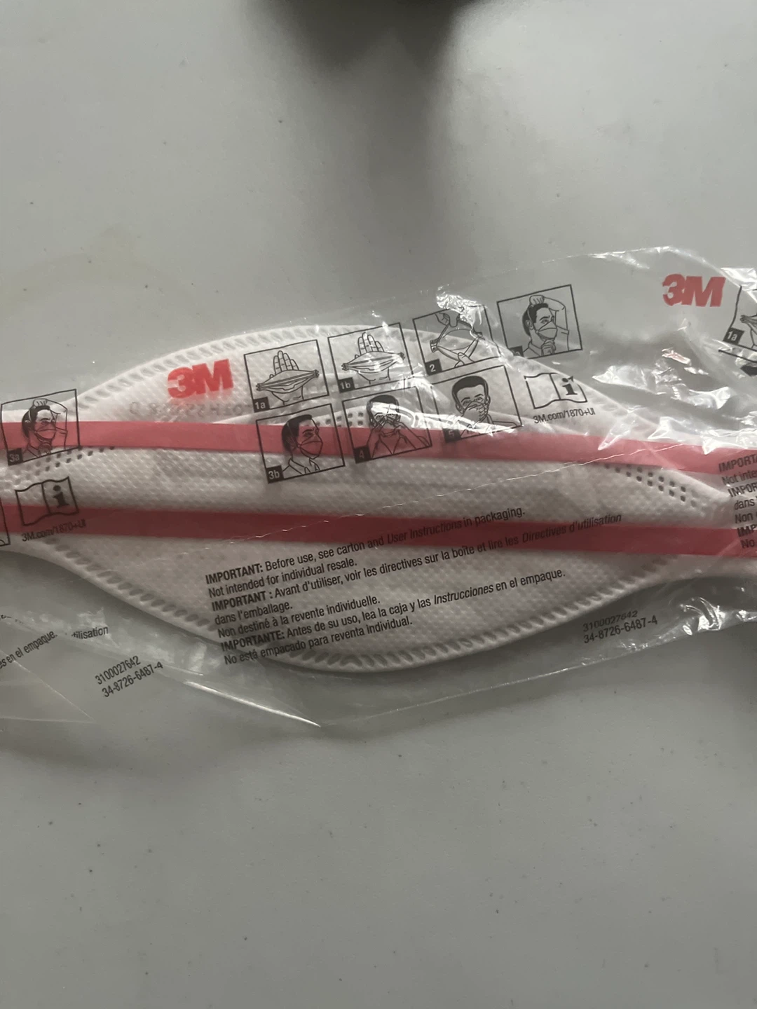 3M Aura 1870+ NIOSH N95 Respirator Mask