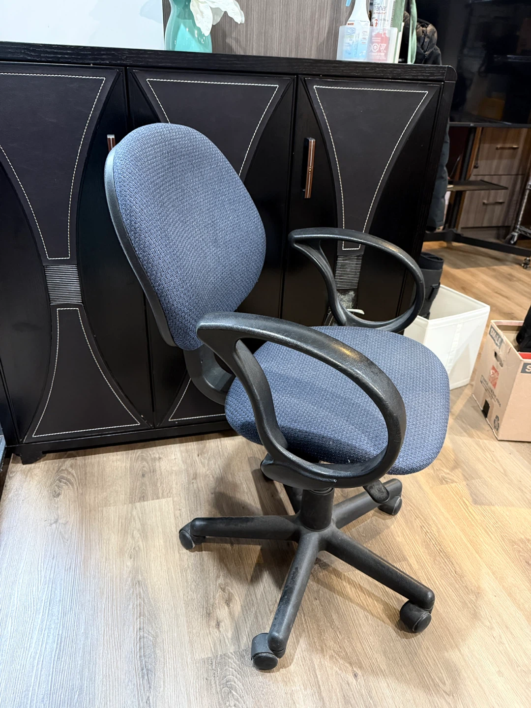 Blue Office Chair with Wheels - photo 2