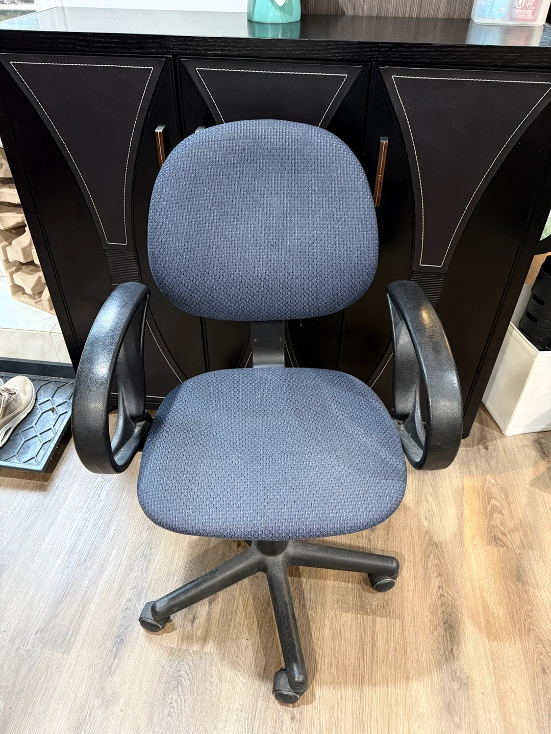 Blue Office Chair with Wheels