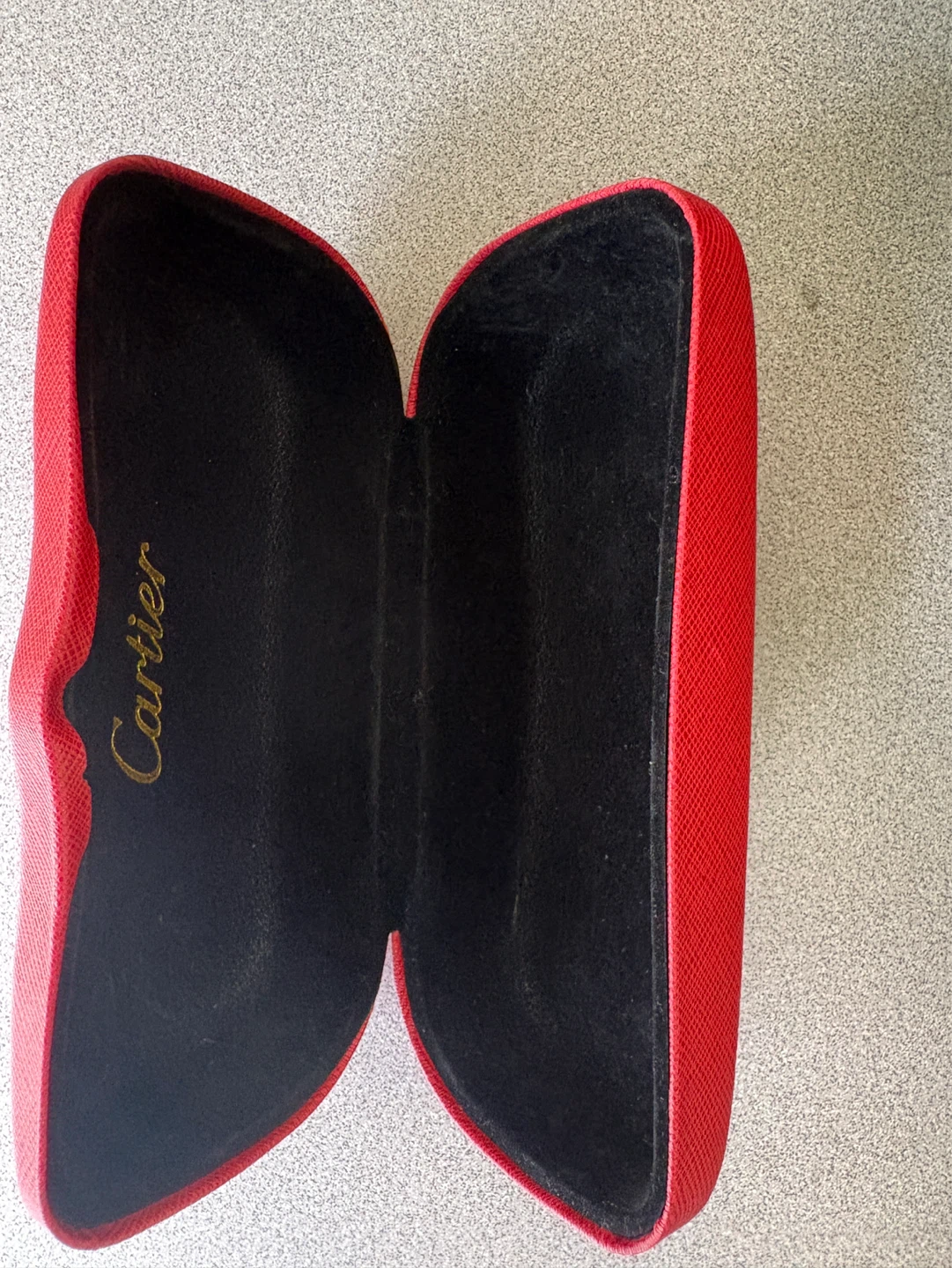 Cartier Red Glasses Case with Pouch and Cards - photo 2