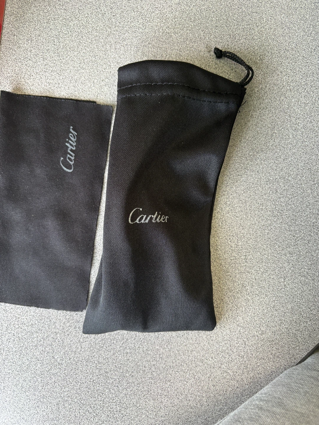 Cartier Red Glasses Case with Pouch and Cards - photo 3