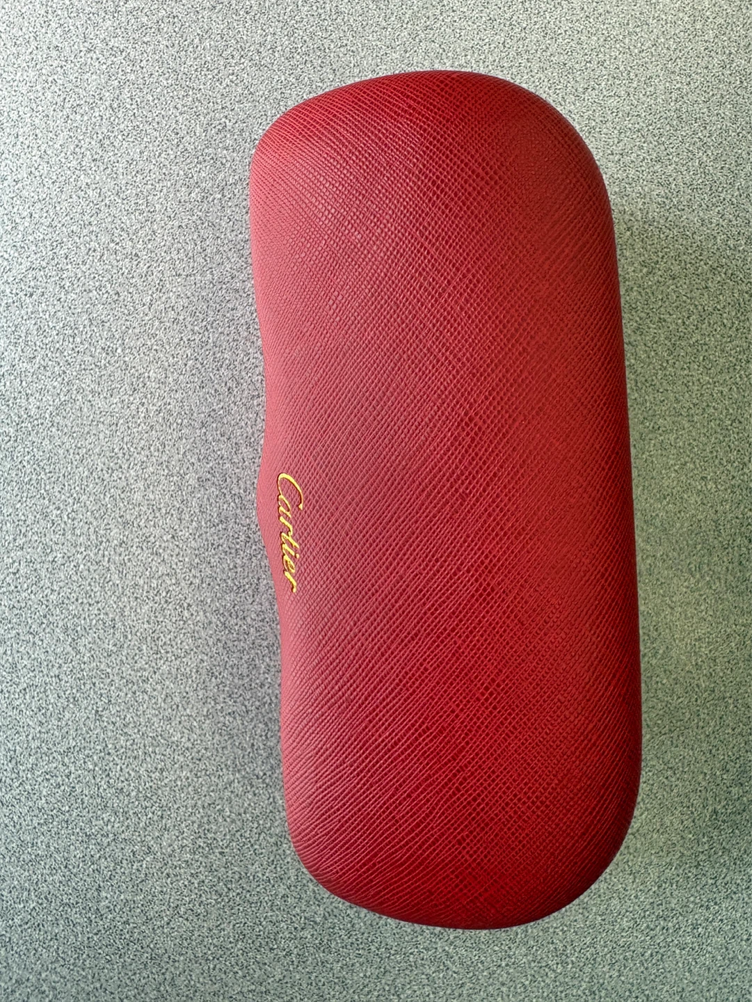 Cartier Red Glasses Case with Pouch and Cards