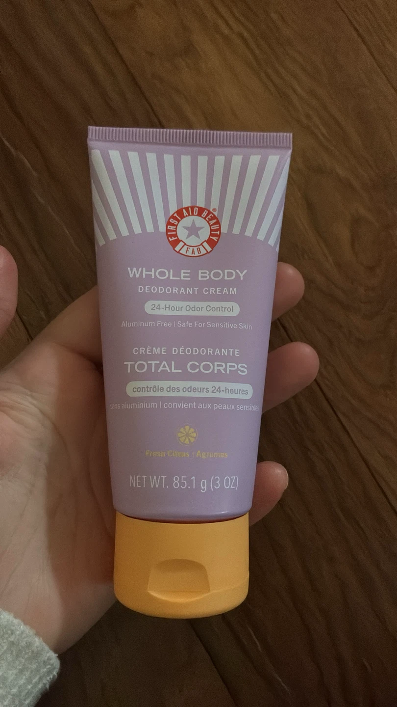 First Aid Beauty Whole Body Deodorant Cream Fresh Citrus 3 oz