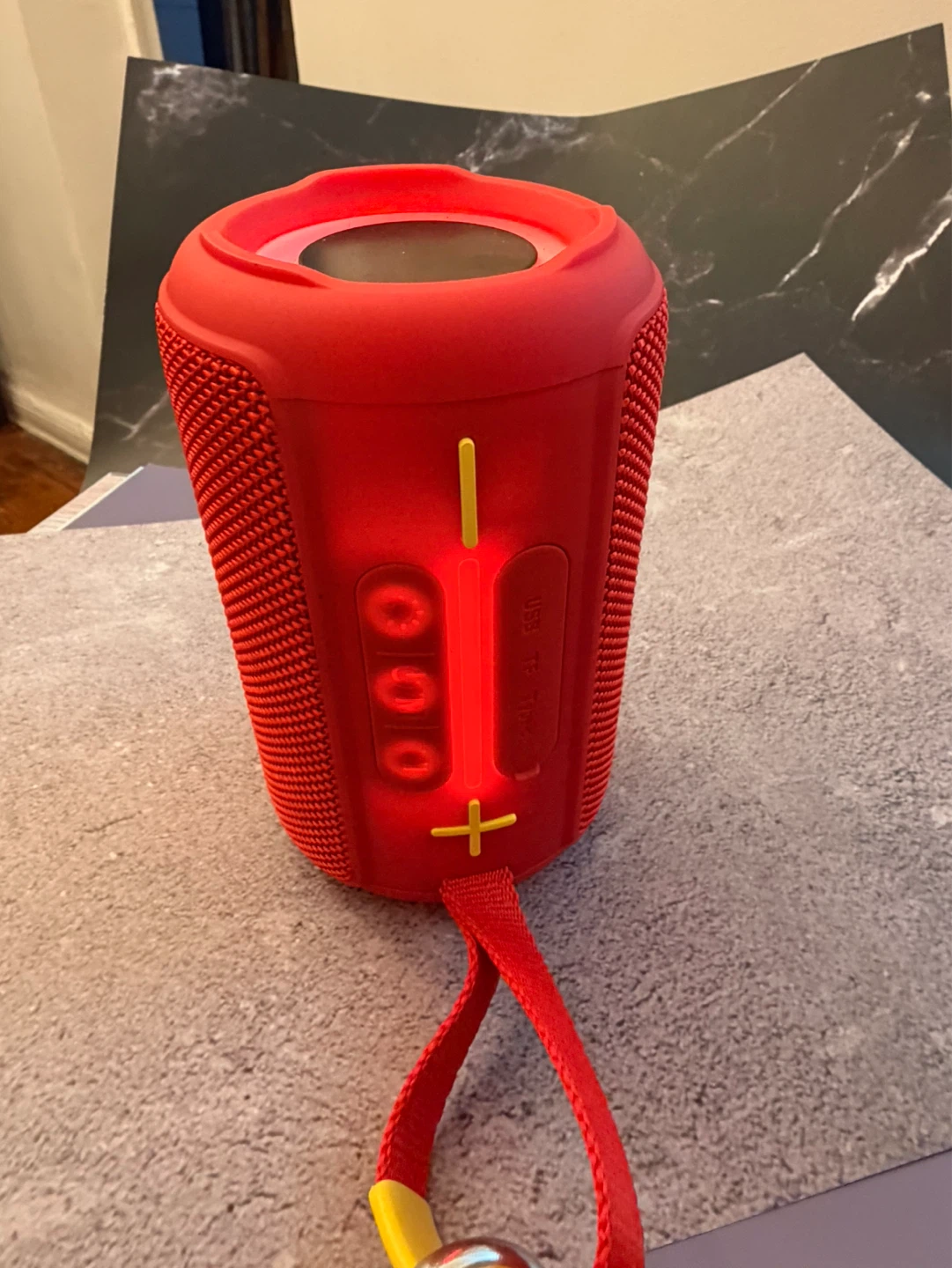Red Portable Bluetooth Speaker with Strap - photo 5