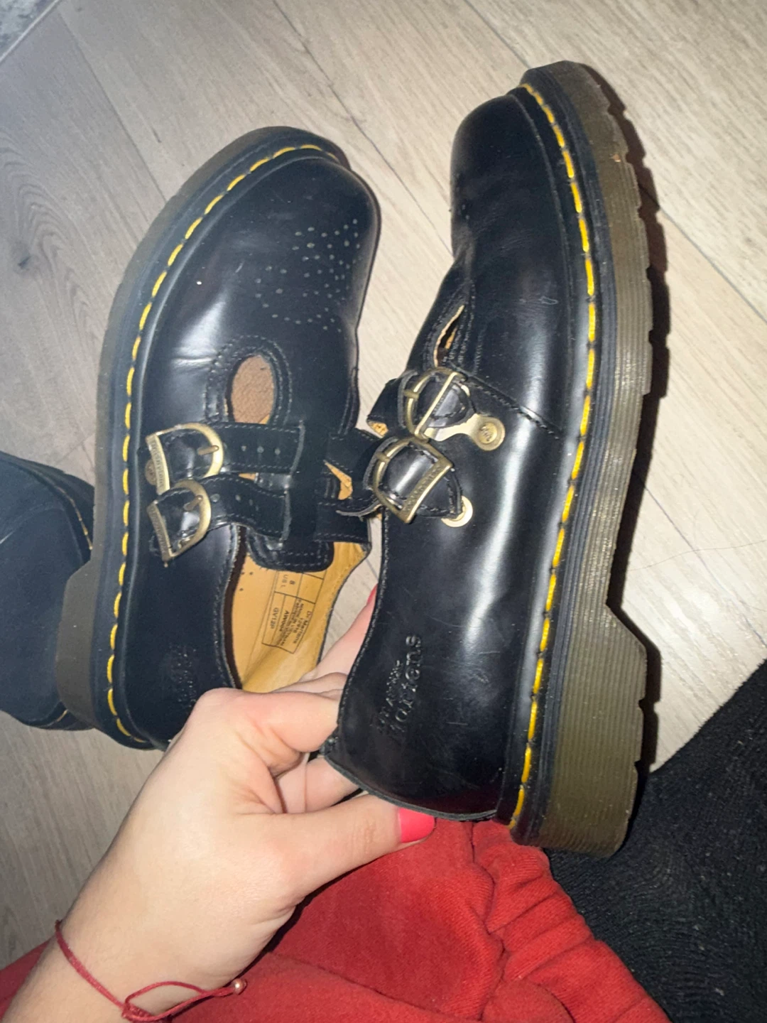 Doc Dr. Martens 12916 Mary Jane Black Leather Double Buckle - photo 3