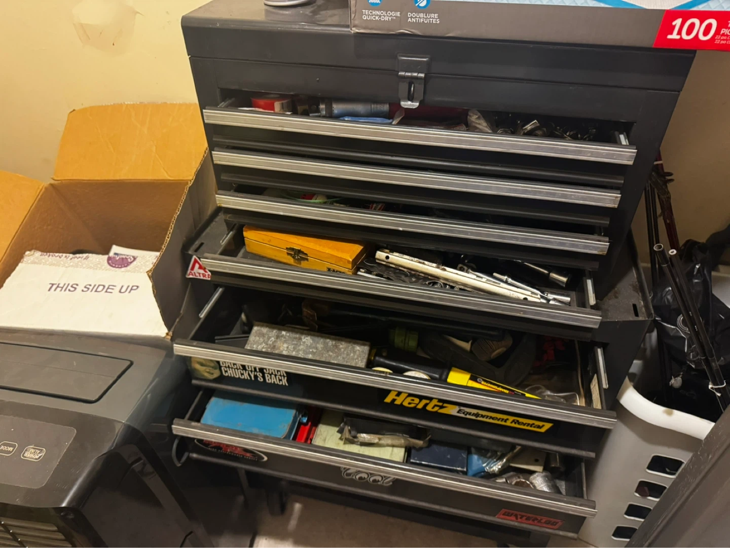 Black 7-Drawer Rolling Tool Chest