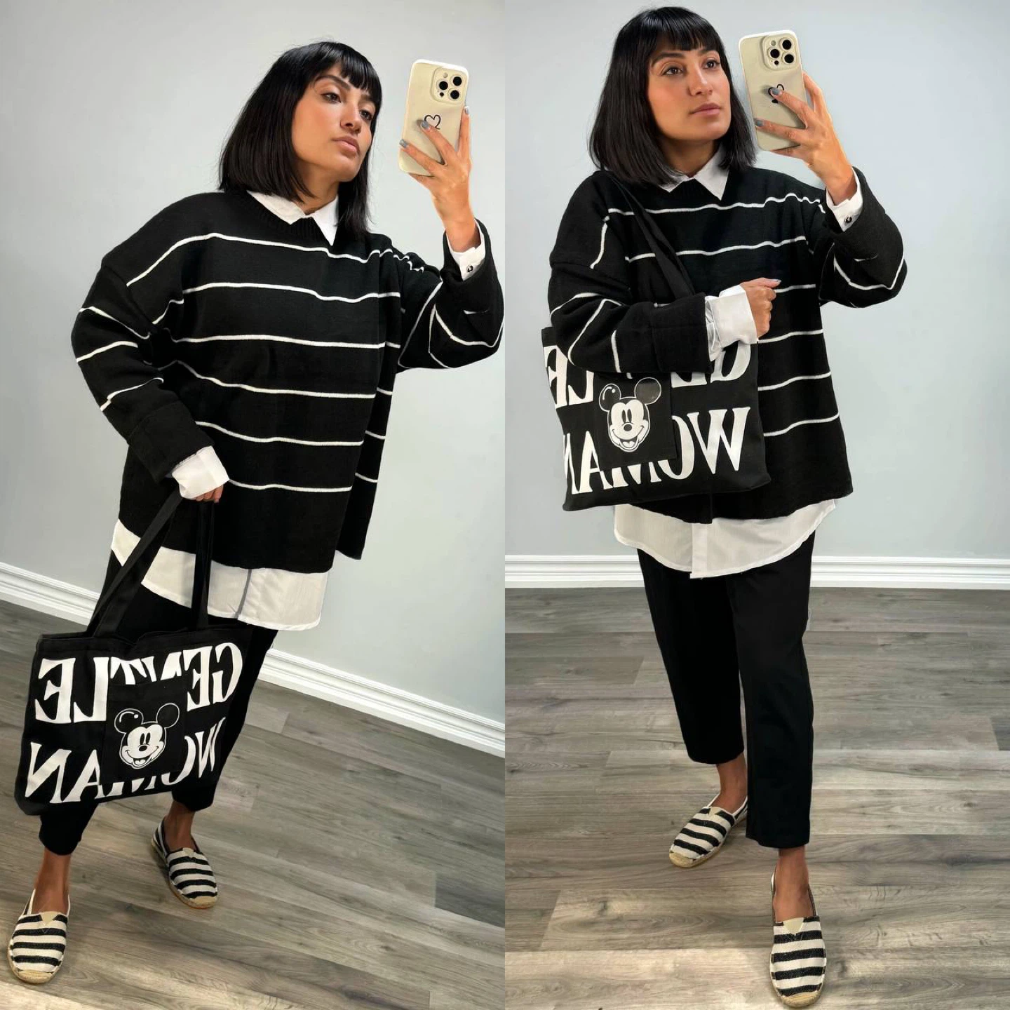 Black and white striped sweater - photo 5