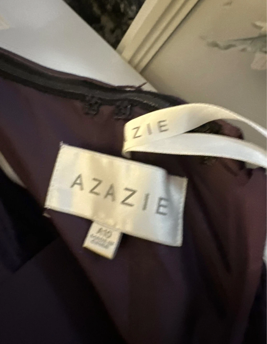 Azazie Strapless Chiffon Maxi Dress - Plum - Size 10 - photo 5
