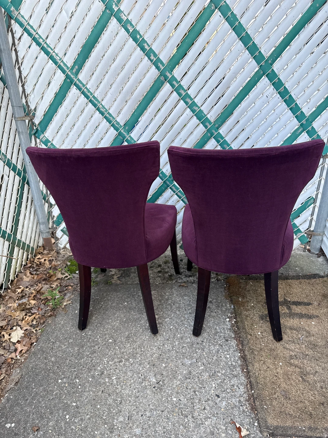 Crate & Barrel Pair of Purple Accent Chairs - photo 2