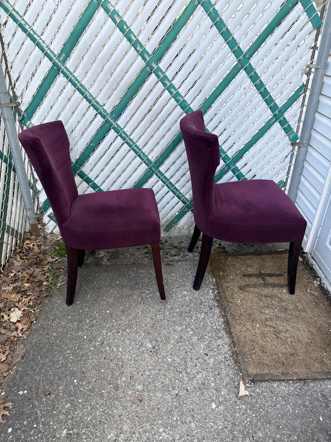 Crate & Barrel Pair of Purple Accent Chairs - photo 3