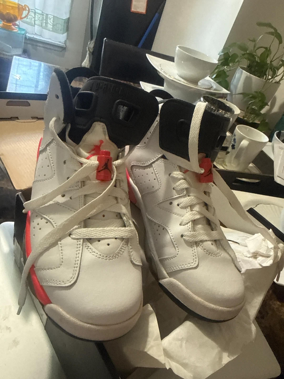 Air Jordan 6 Retro BG - White/Infrared-Black - photo 4