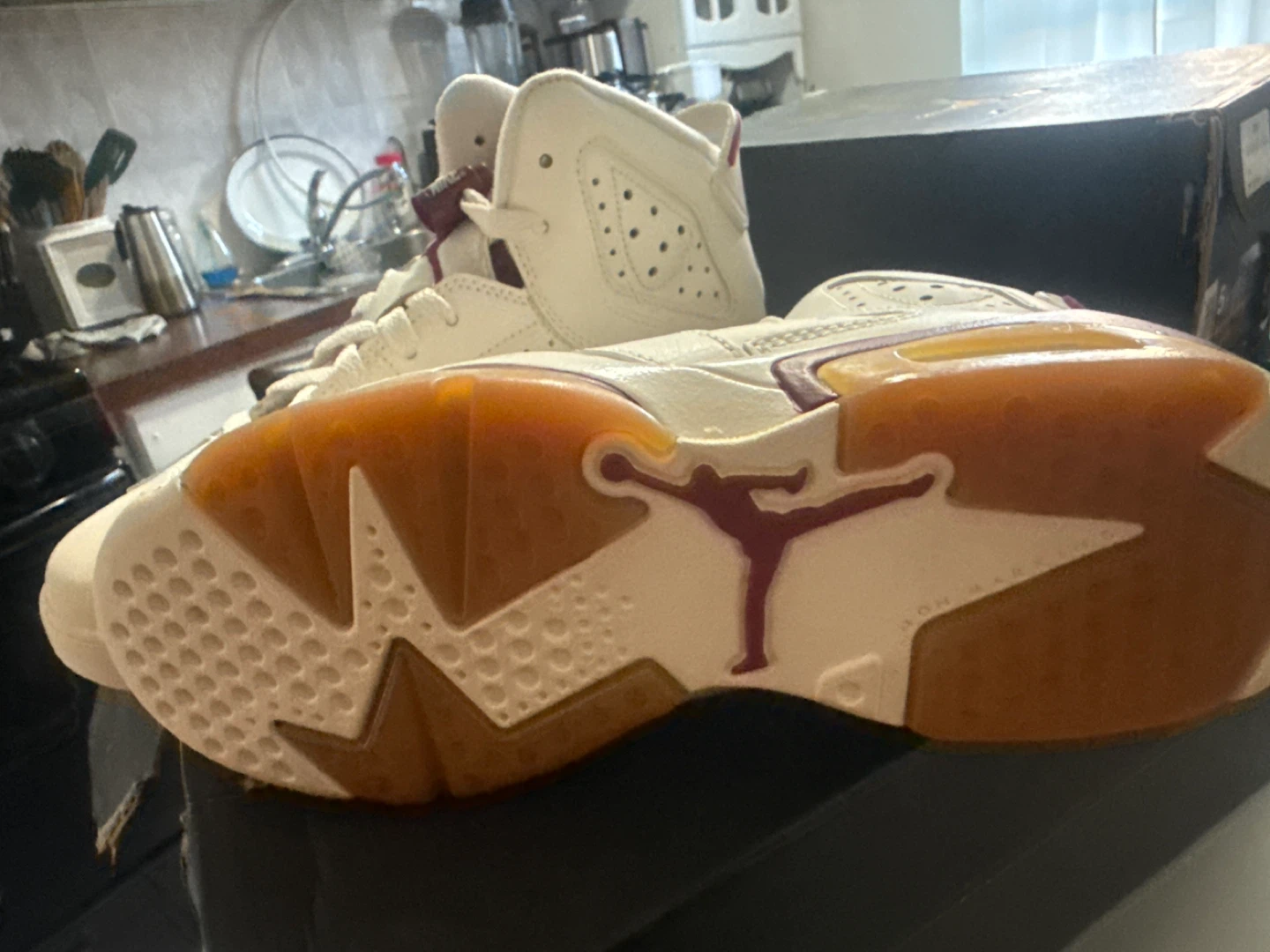 Air Jordan 6 Retro OG BG "Off White/New Maroon" - photo 3