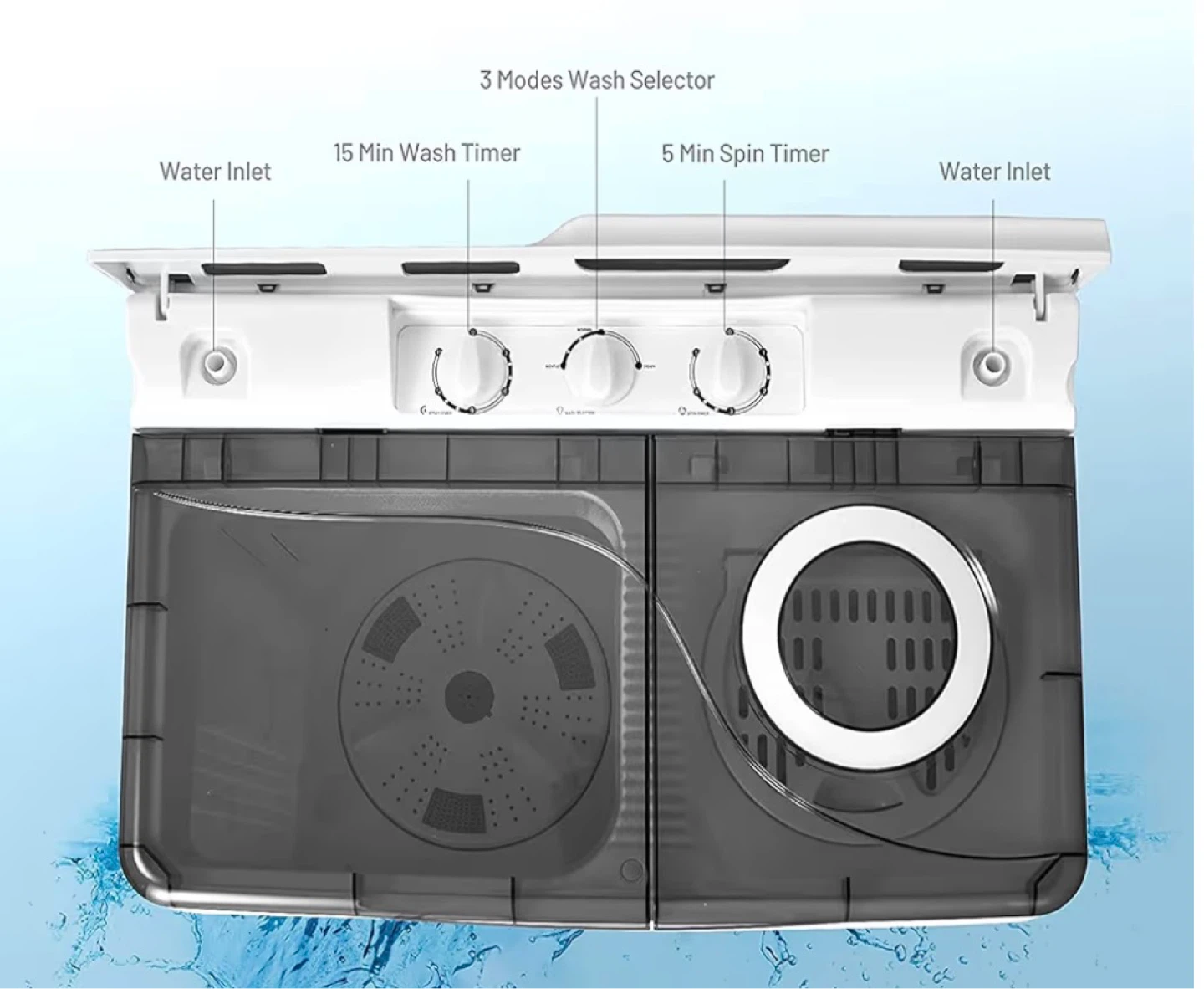 Portable Twin Tub Washing Machine - photo 2