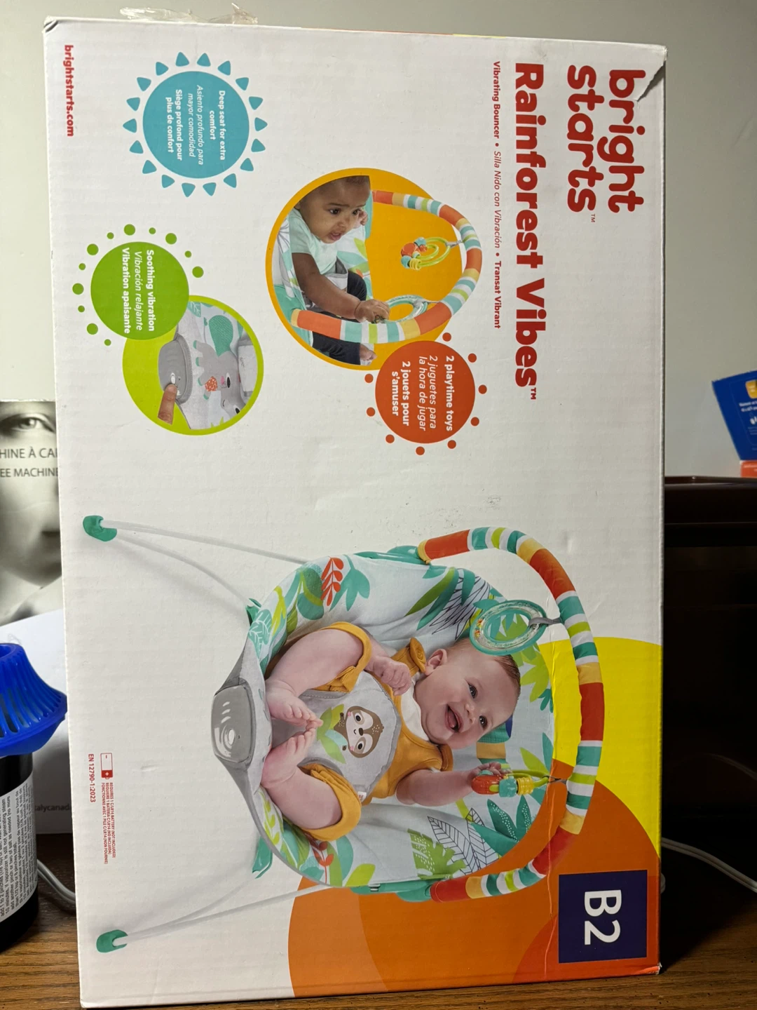 Bright Starts Rainforest Vibrating Baby Bouncer