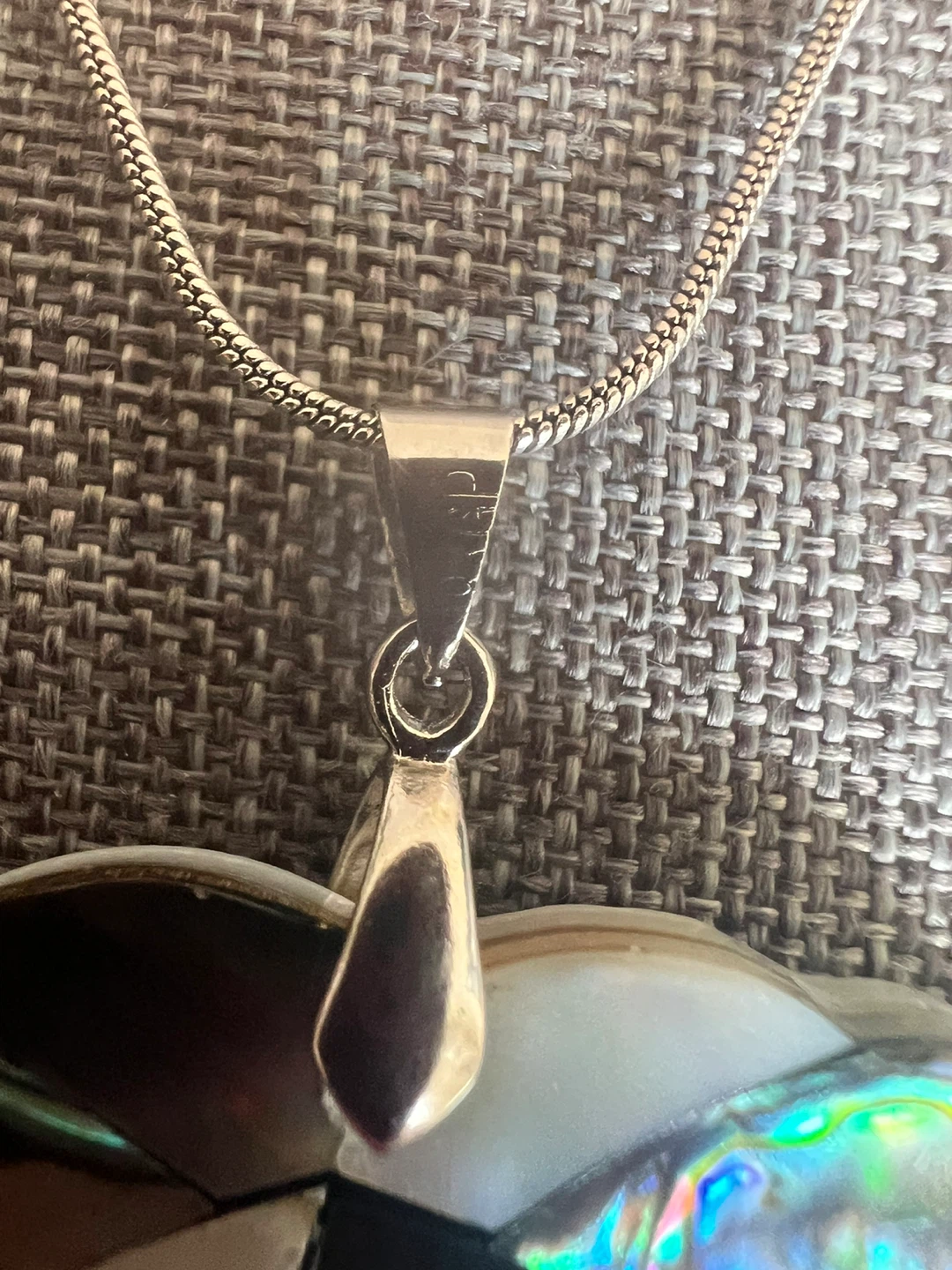 925 silver Abalone Inlaid Pendant Necklace - photo 5