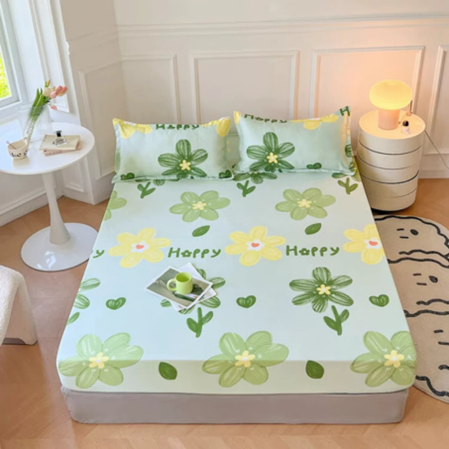 washed cotton 3D printed bedsheets ,queen size ,king size